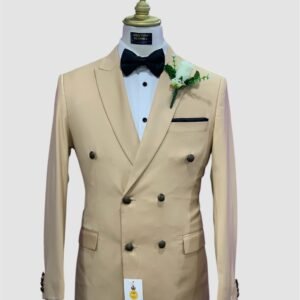 Camel Double Breasted Suit
