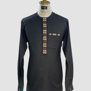 Black Monogram Kaftan