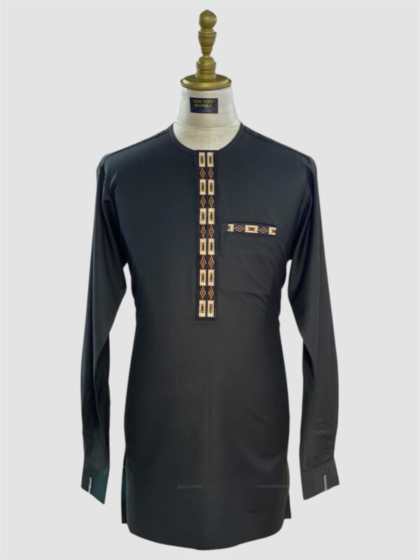 Black Monogram Kaftan
