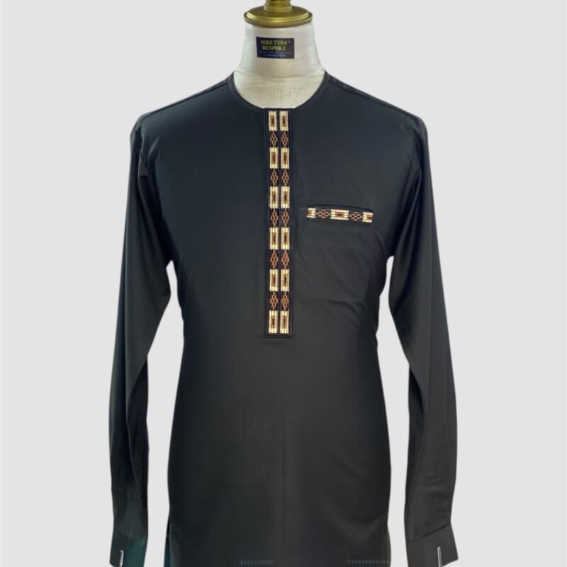 Black Monogram Kaftan