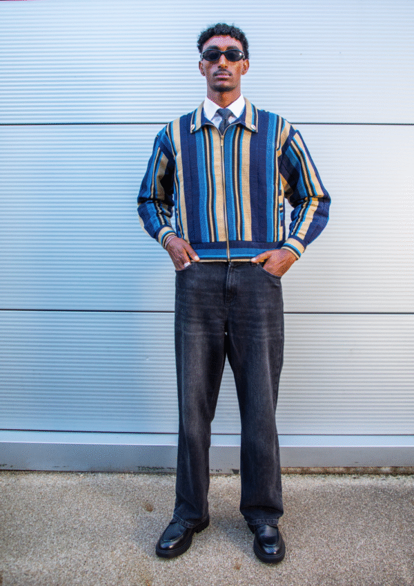 Afrocentrism Navy Jacket - Image 5