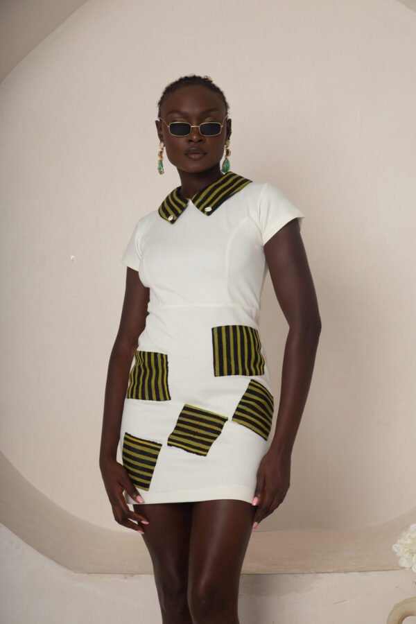 Ivory Heritage Mini Dress - Image 3