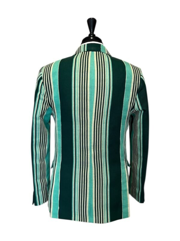 Aso-Oke Stripe Double Breasted Jacket - Image 4