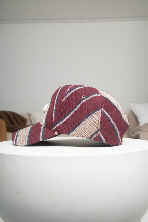 Burgundy Heritage Cowrie Cap - Image 2