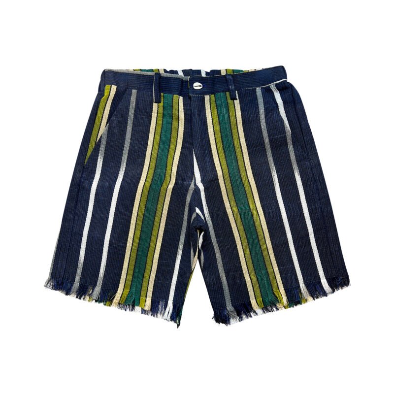 Bermuda Shorts with Frayed Hem