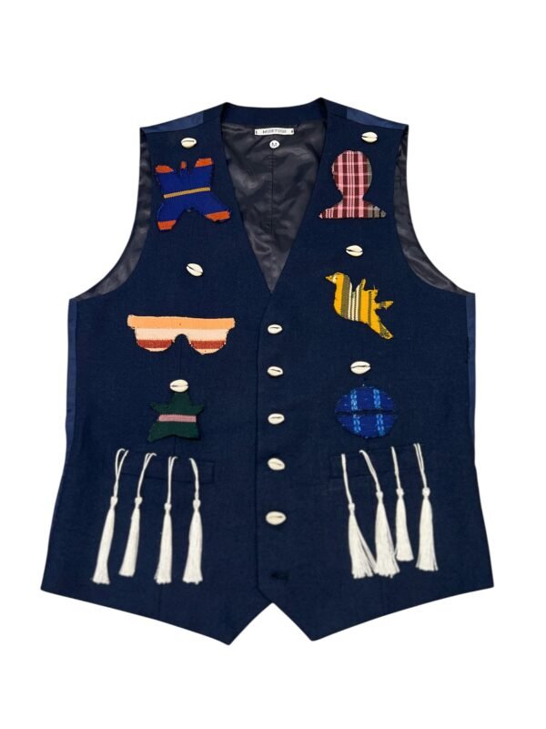 Aso-Oke Mosaic Waistcoat
