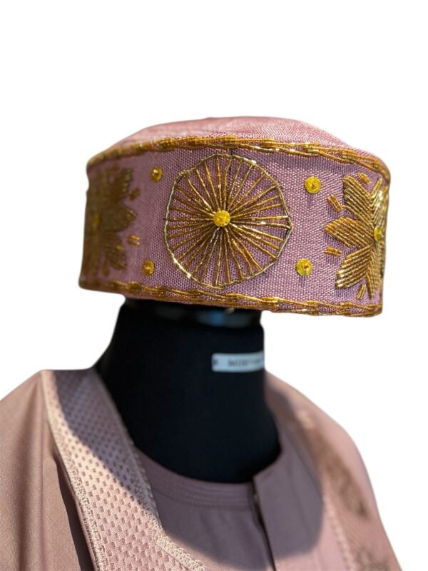 Onion Gold Monogram Agbada - Image 2