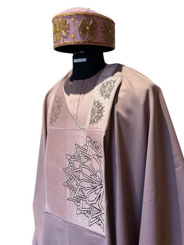 Onion Gold Monogram Agbada - Image 3